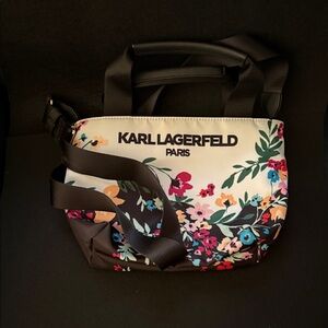 Karl Lagerfeld Women's Tote - Black with Multicolor Floral